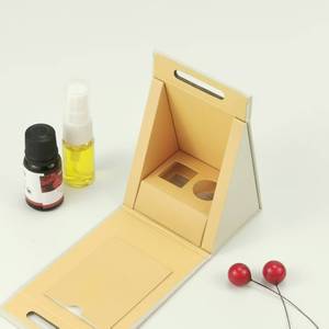 Caja de Regalo Triangular Personalizada de 3 Capas para Difusor de Perfume, 12x7.5x6cm, con Asa y Opción de Logotipo Personalizado para Empaque de Productos de Cuidado de la Piel - Product Image 2