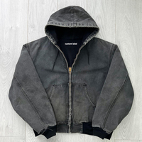 Sweat à capuche en jean délavé et vieilli pour homme – Qualité supérieure, coupe ample et oversize