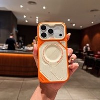 Casing Pelindung Ponsel Magnetik Sarang Lebah Berlapis Es Matt