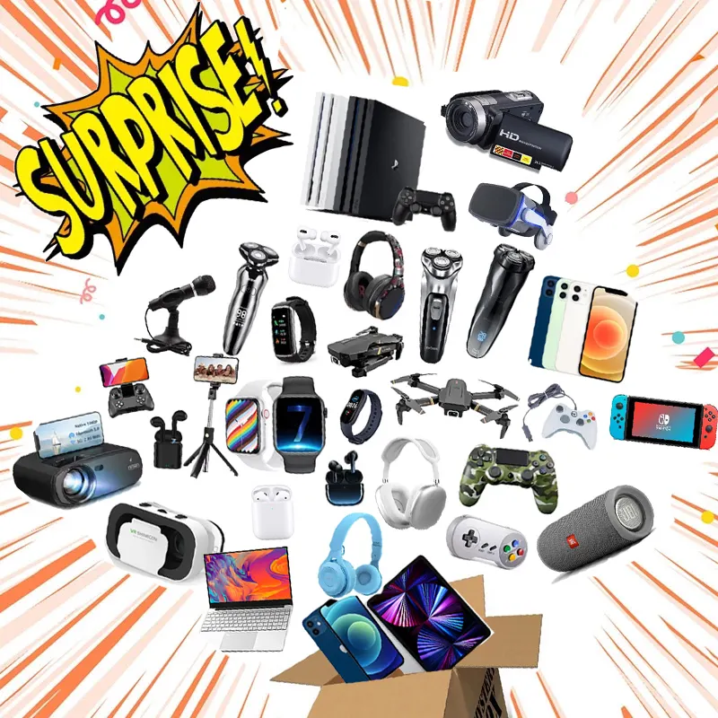 2023 Big Surprise Mystery Box Includes Earphone Gaming Headphones Drones Cameras Phones Pads etc Gift Box 3C Electronics