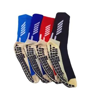 Wholesale Custom Colorful Sport Non-slip Grip Socks Anti Slip Football Socks For Men