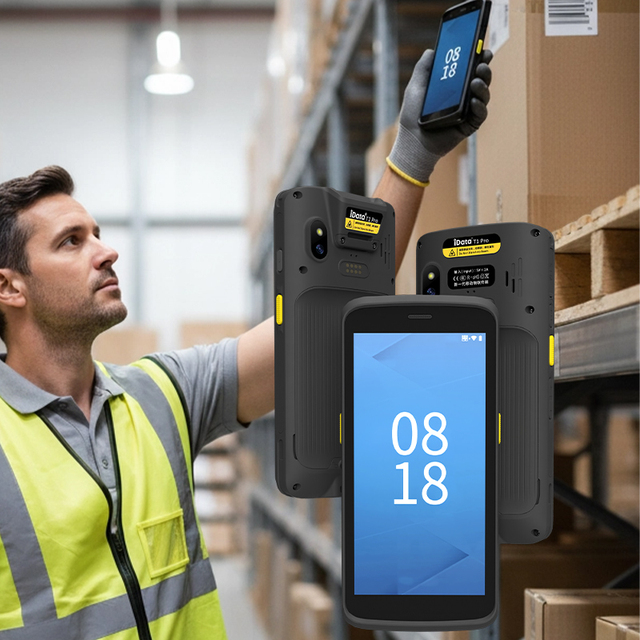 High Performance Android 14 PDA 2D Barcode Scanner 5.5" Touch Screen Handheld Terminal IP67 Rugged Mobile Computer