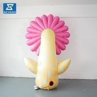 Modèle de fleur gonflable sur pied personnalisé pour la décoration gonflable d'événements scéniques extérieurs