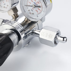 Regulador de nitrógeno de alta presión HG12T con medidores Válvula de presión de gas cromada de latón y medidores de flujo para regulador de propano - Product Image 5