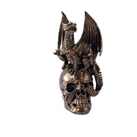 Figurines en résine personnalisées OEM, dragon ailé, statue gothique, finition bronze vintage, polyrésine, décoration gothique pour la maison, ornements de fête