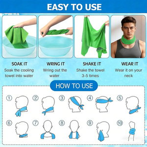 <span class=keywords><strong>Serviette</strong></span> en microfibre personnalisée absorbant la transpiration et rafraîchissante, idéale pour les sports de plein air en été - Product Image 5