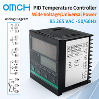 OMCH CH902 Interrupteur de contrôle de température non intelligent personnalisé 96x96mm Grand thermostat Entrée type K Sortie relais SSR Double alarme