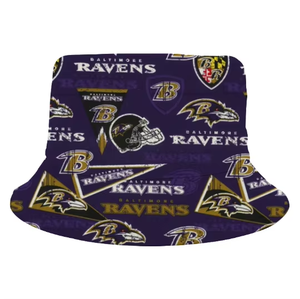Customized 32 Teams Baltimore Ravens Bucket Hat Casual Fisherman Hat