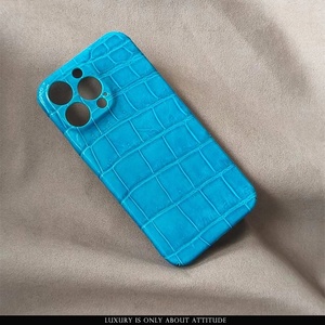 Nuovo arrivo fatto a mano vera pelle di coccodrillo in pelle di pancia per iphone 15 pro max - Product Image 2