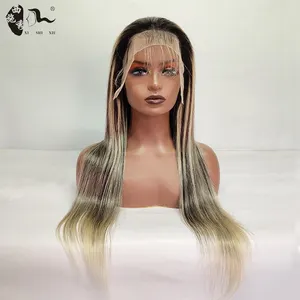 Wig penutupan renda vendor 613 rambut manusia Virgin Wig penuh renda HD dengan rambut bayi 40 inci 13x4 HD Wig Frontal rambut manusia mentah