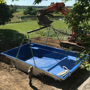 Sang trọng tùy chỉnh hồ bơi máy bay phản lực bơi nhà ngược nhỏ khu nghỉ mát piscina sợi thủy tinh trong mặt đất hồ bơi ngoài trời - Product Image 5