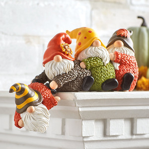 Figurines de Père Noël nain en résine créatives pour jardinage miniature de table, avec motif pull de Père Noël, pour l'hiver - Product Image 4