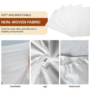 Drap de lit <span class=keywords><strong>jetable</strong></span> non tissé élastique épais couverture imperméable respirante douce pour lit d'hôpital médical - Product Image 2