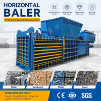 Presse à balles horizontale hydraulique réglable pour déchets d'acier et d'aluminium, capacité horaire 200-1000 kg