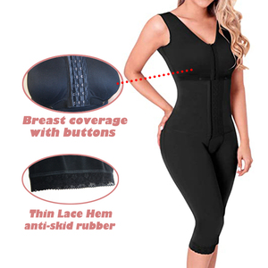 Body moldeador de alta calidad para mujer, hasta la rodilla, prenda de compresión posquirúrgica, corsé de Control de barriga, faja colombiana de cuerpo completo - Product Image 2