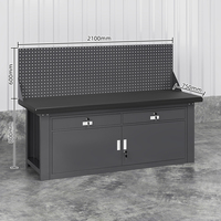 OUMEIDA Armoire à outils professionnelle en acier de style industriel, ensemble de 2 tiroirs, personnalisable OEM, chariot à outils à double porte 2000 kg