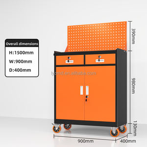 OUMEIDA Oto Tamir Alet Arabası, 2 Çekmeceli Kilitlenebilir Ağır Hizmet Tipi Mobil Dolap 200kg Taşıma Kapasitesi - Product Image 6
