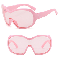 Lunettes de soleil unisexes DL Integrated Y2K Future Technology Punk Sports Style UV400 à monture intégrale