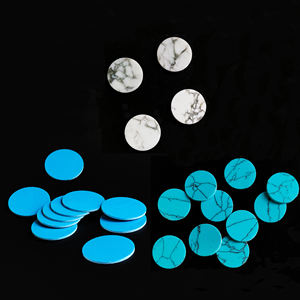 Ronde Synthetische <span class=keywords><strong>Turquoise</strong></span> Schijf 6Mm 8Mm 10Mm <span class=keywords><strong>12Mm</strong></span> Dubbele Platte Witte <span class=keywords><strong>Turquoise</strong></span> Kralen - Product Image 2