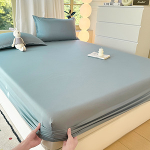 Kích thước tùy chỉnh màu bông sọc Đồng bằng chết vải khách sạn không thấm nước giường phẳng được trang bị tấm - Product Image 1