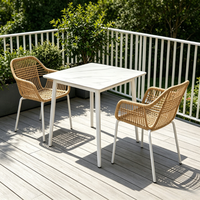 Table de salle à manger/bord de table en MDF compacte, multifonctionnelle, étanche et moderne, idéale pour petits appartements, balcons et patios – Vente en gros à prix réduit
