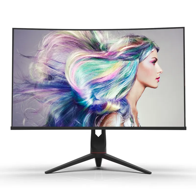 lcd monitors for deskcurved Factory Price 24/32 Flat Screen 144Hz VA-Panel 16:9 Frameless Wall Mount Curved Gaming Monitor 27