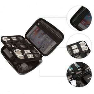 Free Sample Wholesale Double Layer Electronics Organizer Travel Cable Holder Organizer Bag - Product Image 6
