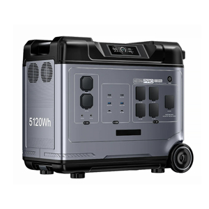 Estación de Energía Portátil, Generador de Energía Solar LiFePO4 MPPT UPS, Inversor de Onda Sinusoidal Pura, Rueda Universal con Barra de Arrastre, Alta Potencia 5120Wh - Product Image 5
