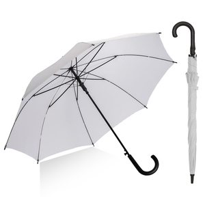 Parapluie UV de bâton de logo de conception personnalisée de promotion avec la poignée en <span class=keywords><strong>J</strong></span> Parapluie droit ouvert semi-automatique - Product Image 1