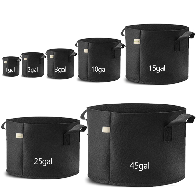 От 1 до 400 галлонов, фабрика, оптовая продажа, биоразлагаемые нетканые войлочные мешки для выращивания растений