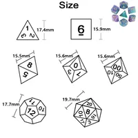 Ensemble de dés Galaxy DND Nebula pour les jeux de rôle Dungeon and Dragons D&D RPG, 7 dés polyédriques