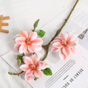 Fiore di Magnolia Artificiale in Seta Morbida PVC per Decorazioni Matrimoniali e Composizioni Floreali Bonsai Stampato in 3D - Product Image 6