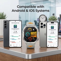 K72 Smartwatch AMOLED-Bildschirm Auto-Tracking Sport Dual-Band GPS 3ATM Wasserdicht Gesundheitsmonitor Smartwatch OEM