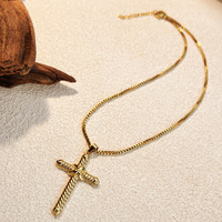 Collier tendance en acier inoxydable avec chaîne maille croisée, pendentif serpent, croix et éclair au motif unique, unisexe