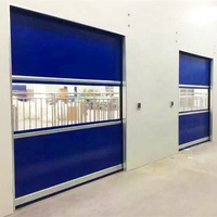 Porte à enroulement rapide en PVC EVERBESTEN avec conception renforcée contre le vent pour les zones d'usine et d'entrepôt nécessitant une utilisation stable