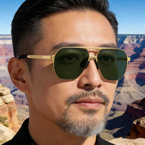 Lunettes de soleil polarisées pour homme Ks-3991, monture carrée, verres TAC UV400, monture en plastique et métal, couleur noire, pour usage extérieur - Product Image 4