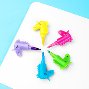 Hot Sale Splicing Crayon Kids Creative Diy Building Block Crayon 5 Colors Unicorn <b>Hand</b>-painted Graffiti Assembly Crayon Set - Product Image 5