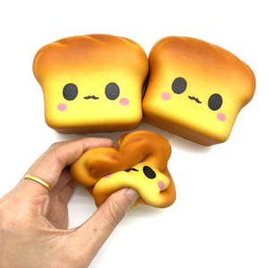 Jouets Squishy en PU Mignons à Remontée Lente, Aliments Simulés (Pain, Gâteau), Jouet Anti-Stress à Presser pour Adultes et Enfants - Product Image 1
