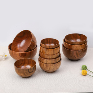 ชามไม้กระถินเทศทำมือ ESTICK รักษ์โลก สไตล์เอเชียเซน  ทุกขนาด ชามสลัด ชามก๋วยเตี๋ยว ชามซุป แบบสั่งทำได้ - Product Image 1