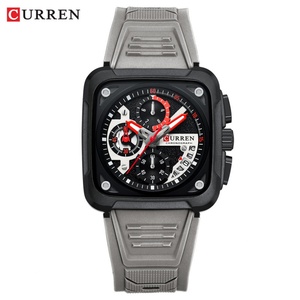 Curren NEW 2024 8461 Men Wrist <b>Watches</b> Luxury Square Quartz Wrist <b>Watch</b> Original Waterproof Luminous Chronograph <b>Watch</b> for Men - Product Image 1
