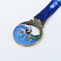 Médaille en métal personnalisée avec logo, émail souple, haute qualité, jeton de team building pour les défis en plein air