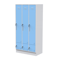 Casier vestiaire pour personnel hospitalier avec banc à chaussures intégré et armoire à chaussures, mobilier médical en acier