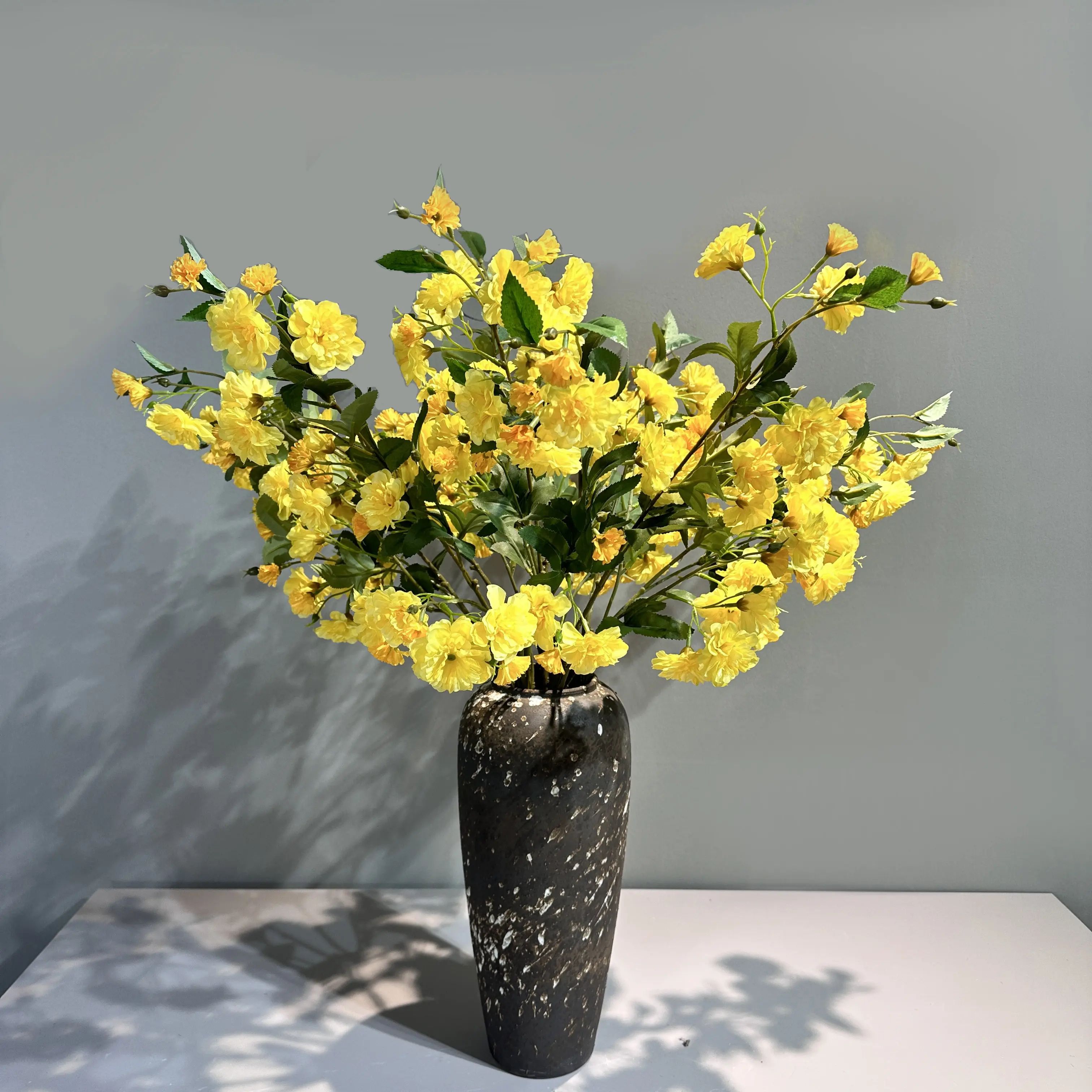 Handgemaakte 3d Flanellen Rozen Lange Steel Kunstbloemen Multiflora Rosa Bruiloft Home Decor Aanpasbare Maat Moederdag