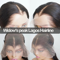 Wig Rambut Asli Manusia Brasil M Hairline 13x6 Ultra Skin Melt HD Full Lace Front Wig Yaki Kinky Straight Raw Virgin dengan Lace Transparan