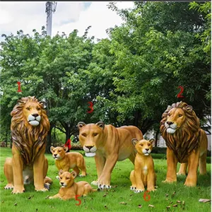 外部花园摆件模具雕像动物硅胶雕塑混凝土模具大型玻璃纤维动物雕像模具待售