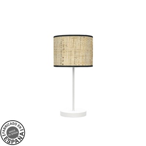 Lampada da tavolo 1xE14, colore bianco e caizo scuro, dimensioni 42x17x17 cm, ideale per illuminare e decorare gli spazi. - Product Image 1