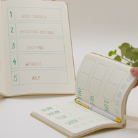 Carnet de notes élégant en cuir PU A5 de qualité supérieure, couverture souple, pour l'école, le bureau, les études, les affaires, comme cadeau