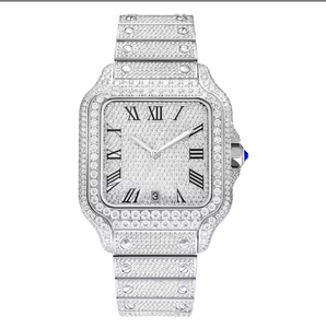 นาฬิกาข้อมือสไตล์ฮิปฮอปแบบอัตโนมัติหรูหราสำหรับผู้ชาย ประดับด้วยเพชรโมอิสซาไนต์ VVS - Product Image 1