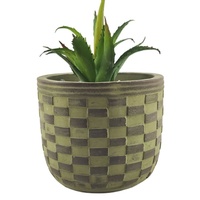 Vente flash - Pot de fleurs rond en ciment de style rétro unique, décoration d'intérieur et d'extérieur, pots de plantes pour orchidées de haute qualité