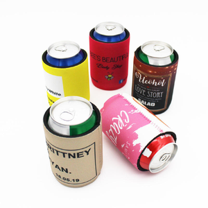 Neoprene Insulated Can <b>Cooler</b> Coozie Sublimation Blank Can Holder for Beer Soda <b>Drink</b> Cans 12oz Neoprene Tube Beer Can Coozies - Product Image 1